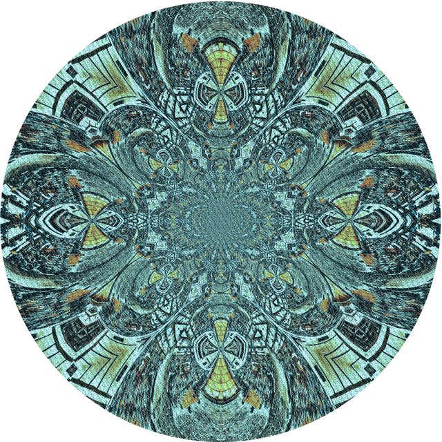 Ahgly Tapis Rond Lavable en Machine Intérieur Transitionnel Gris Ardoise Foncé Ou Vert Ardoise Foncé, 4 Pieds Rond