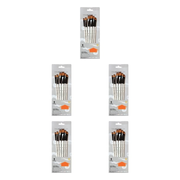Sidaley 6 unids/set de pinceles para acuarela, Kit de diferentes formas, pelo de nailon, mango de madera, pincel para pintar, suministros de Type2 NO2