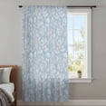 thumbnail image 3 of Gray Blue Dandelion Semi Sheer Curtains Drapes for Living Room,Bedroom,French Doors Window 108 Inches Long,Spring Flowers Modern Minimalist Rod Pocket Chiffon Curtain Drapery Voile Draperies Panel, 3 of 8