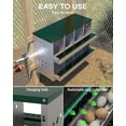 thumbnail image 4 of Emorefun Chicken Coop Nesting Boxes with Compartments, Roll Away Chicken Laying Boxes W/Bottom Grate & Upper Protective Panel, Green, 4 of 6