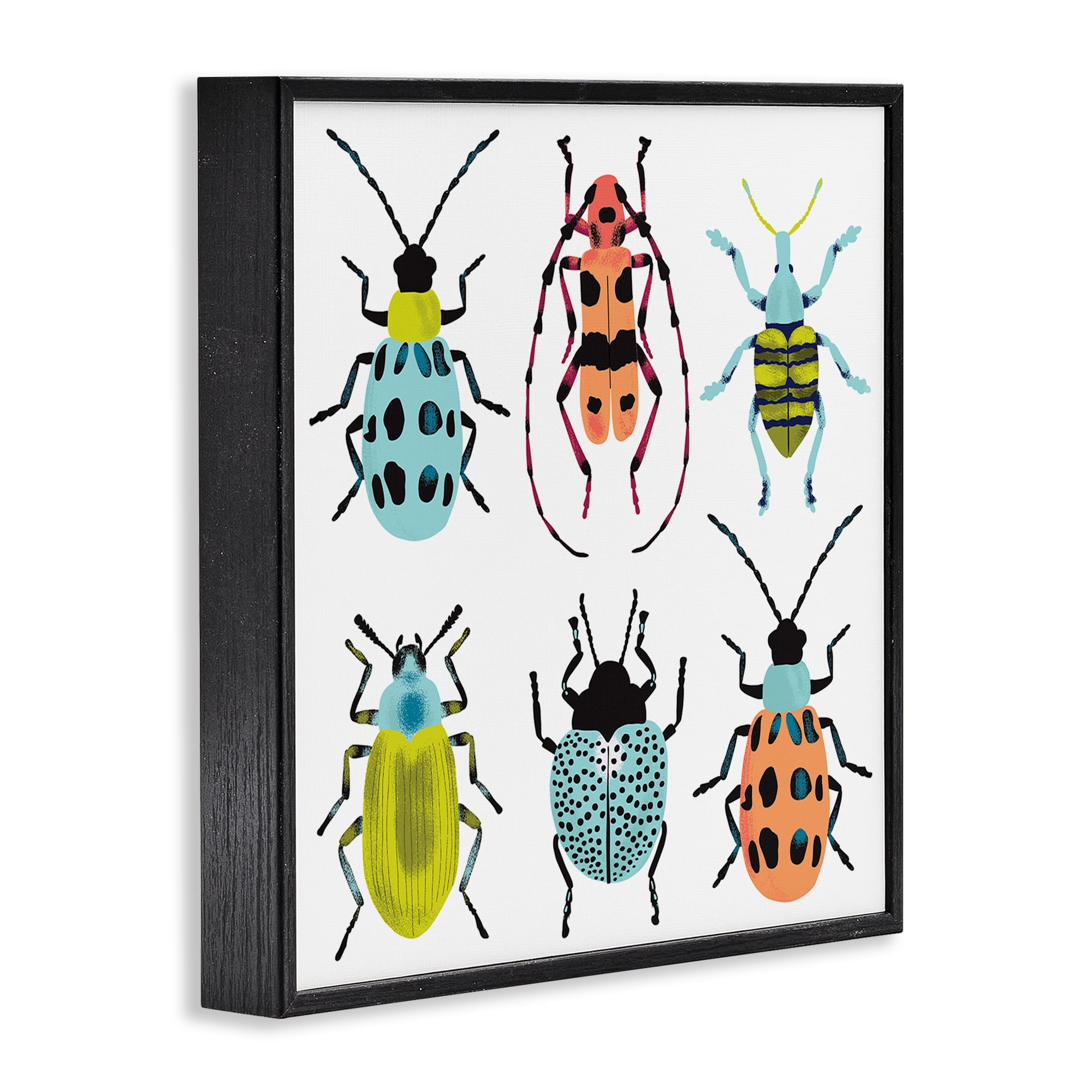 Stupell Industries Beetles & Bugs Collection Black Framed Giclee Art, design by Metka Hiti