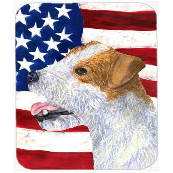 Carolines Treasures  Usa American Flag With Jack Russell Terrier Mouse Pad
