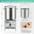 thumbnail image 3 of 84QT Stainless Steel Seafood Boil Pot with 200,000BTU Propane Burner, w/Basket for Outdoor Deep Fryer, Large Cooking Pot for Turkey Fryer, Crab, Crawfish, Shrimp, Lobster Boiling Stock Pot, 3 of 6