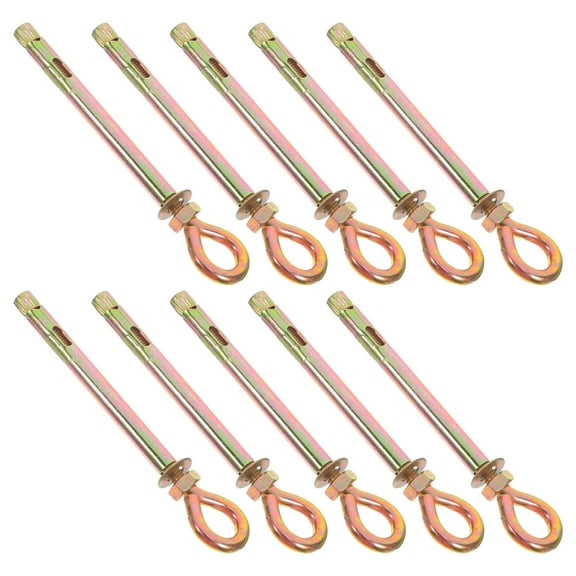 Raindrops 10PCS Heavy Duty Expansion Eye Bolts Swing Hangers Metal Expansion Bolts Drywall Concrete Eye Bolt Anchor Hammock Hanging Ring Hanger