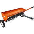 thumbnail image 1 of Twister.CK Aérateur de Remorquage Arrière de 40 Pouces, Outil d'Aération pour Pelouse avec Attelage Universel, Aérateur de Pelouse Compatible avec Tracteurs, Poignée Réglable, Roues de Transport pour Jardin, Ferme et Pelouse, Orange, 1 of 6