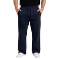 thumbnail image 2 of GrmtClth Mens Sweatpants Wide Leg Baggy Open Bottom Sweat Pants Elastic Drawstring Waist with Storage Pockets Dark Blue XL, 2 of 4