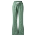 thumbnail image 2 of Womens Pants High Waist Wide Leg Sweatpant Drawstring Soft Breathable Casual Pants Seaside Beach Trousers With Pockets Comfy Running Casual Sweatpants, 2 of 6