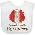thumbnail image 3 of Inktastic I'm So Cute, I Must Be Peruvian Flag Sunflower Boys or Girls Baby Bib, 3 of 4