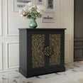 thumbnail image 3 of HLR 31.5" W Mid Century Modern Accent Cabinet with 2 Doors, Credenzas & Sideboard Buffet with Storage, Black, 3 of 11