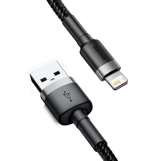 Cable USB Baseus para iPhone 12 11 Pro Max 8 X XR carga rápida para iPhone Cable de sincronización de datos USB Cable cargador de teléfono Cable de alambre Tan Jianjun unisex