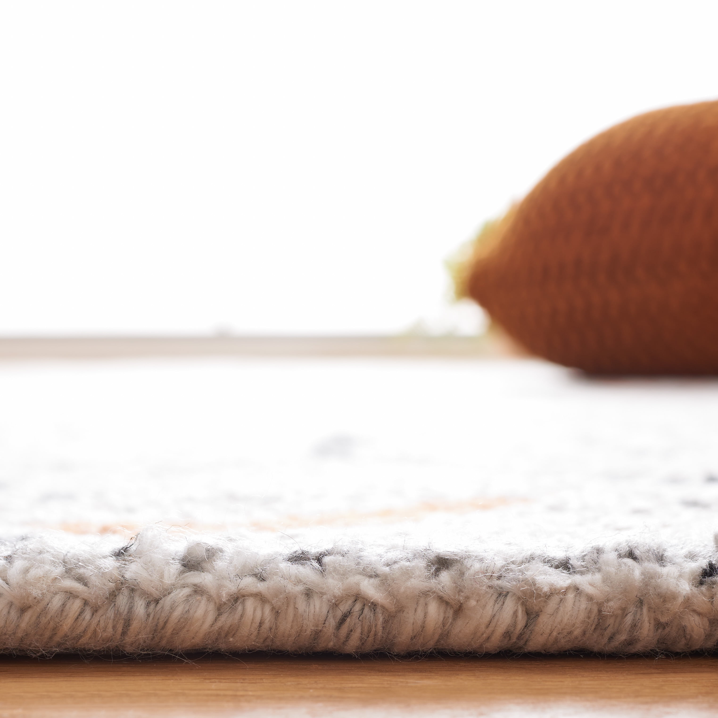 SAFAVIEH Marquee Blake Diamond Polyester Runner Rug, Rust/Grey, 2'3" x 8'