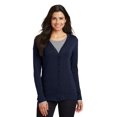 thumbnail image 2 of Port Authority L515 Ladies Modern Stretch Cotton Cardigan, True Navy, 4XL, 2 of 2