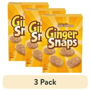 (3 pack) Ginger Snaps Cookies, Ginger Cookies, 16 oz