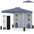 thumbnail image 1 of Costway Pop up Canopy Tent with Sidewall, 6 Pockets, Instant Setup Commercial Gazebo Gray, 1 of 10