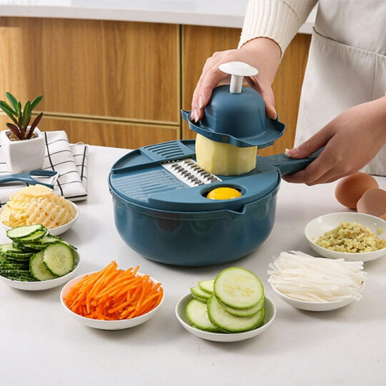 Mouliraty Vegetable Chopper, 12 In 1 Food Slicer, With Container