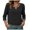 Black_1, variant on Godom Tops for Women 3/4 Sleeve Crewneck Cute Basics Tees Casual Fashion Summer T Shirts Business Work Tee Top