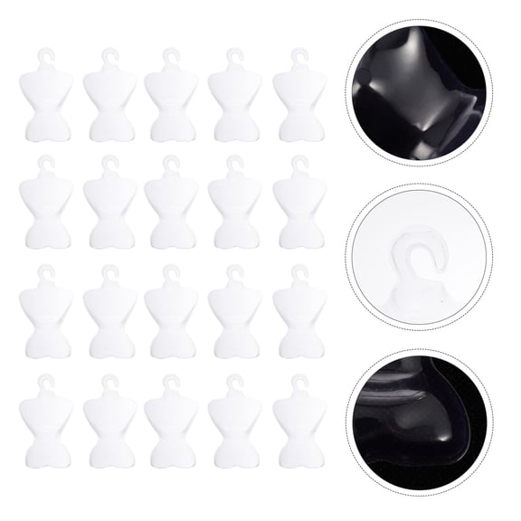 TABLZONE 200Pack Body Shape Clothes Hanger For Dolls Clothing Display Decoration