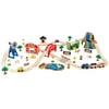 KidKraft Wooden Farm Train Set with 75 Pieces Included, Children's Toy Vehicle Playset