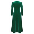 thumbnail image 5 of Disfraz medieval para niñas, vestido de princesa renacentista, vestido largo de terciopelo de manga larga, vestido de fiesta de carnaval de Halloween para cosplay, 5 of 5
