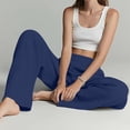 thumbnail image 6 of Outfmvch Linen Pants Women Wide Leg Linen Pants Linen Palazzo Pants for Women Pedal Pushers for Women Culottes for Women Casual Drawstring Flowy Pants Women' S Culottes Women's Culottes Navy S-2XL, 6 of 9