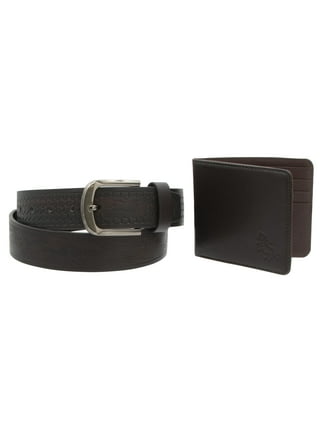 LOUIS STITCH Men's Luxury Combo Wallet and Belt for Men Genuine Leather Belt  and Wallet Combo for Men (Black Brown)(LSHDTM-CACLRW_40) at  Men's  Clothing store
