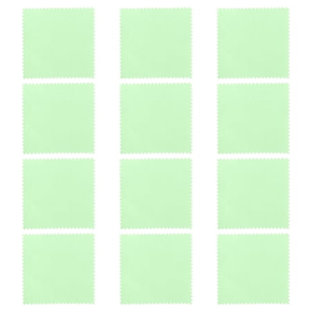 50pcs Jewelry Cleaning Cloth Suede Nap Cleaning Wipe Cloth Silver Jewelry Cleaning Cloth (Light Green)