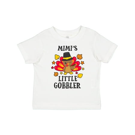 

Inktastic Mimis Little Gobbler with Turkey and Leaves Boys or Girls Toddler T-Shirt