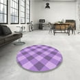 thumbnail image 4 of Ahgly Company Machine Washable Indoor Square Transitional Violet Purple Area Rugs, 7' Square, 4 of 7