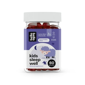 Hello Bello  Kid's  Gummy  I Vegan, Certified  and nonGMO Natural Berry Flavor Gummies I Made with Melatonin to Promote Relaxation and Regulate the  Cycle I 60 Count