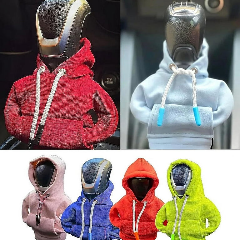 1Pcs Gear Shift Hoodie , Funny Hoodie Car Gear Shift Cover, Winter Warm Car  Shifter Hoodie Cover Sweatshirt, Auto Interior Decoration Novelty Gift