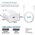 thumbnail image 3 of Original 25W USB C Super Fast Charging Wall Charger for Samsung Galaxy Note20 S21 S21FE S22 S22+ S22 Ultra S23 S23+ S23 Ultra S24 S24+ S24 Ultra Z Flip5 Z Fold5 - Super Fast Charger - White, 3 of 8