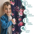 thumbnail image 3 of Blackout Kids Curtains,Pioneer Flower Childrens Insulated Curtains Set Of 2,Bedroom Essentials,Toddler Room Decor 52x63in(132x160cm), 3 of 4