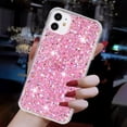 thumbnail image 6 of for iPhone 11 Glitter Case, Cute Bling Sparkle Shiny Slim Soft Silicone Reflective Clear TPU Bumper Women Girls Shockproof Protective Phone Case for iPhone 11, Pink, 6 of 6