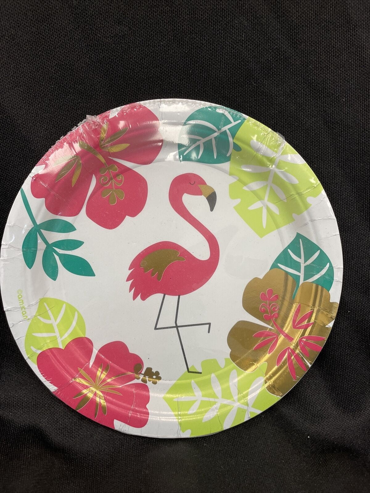 Amscan Aloha Round Metallic Dessert Plates - 7 Inch, Colorful Scalloped Design, Perfect For Mermaid Or Tropical Parties (Pack Of 8) - View #11