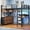 Brown, variant on Full Loft Bed with L-Shaped Desk and 7 Drawers, Heavy Duty Metal Loft Bed Frame Full Size with LED Lights, Power Outlet & Bookshelf, Space-Saving Bedroom Furniture for Teens Adults