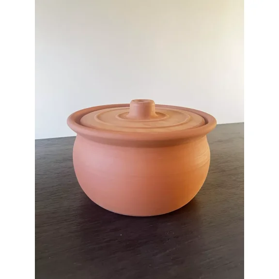Avanos Products 2.5 LT Terracotta Lead Free Clay Earthen Casserole Pot