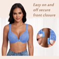 thumbnail image 3 of SHILIU-Women's Plus Size Full Figure Front Closure Underwire Lace Wide Strap Everyday Bra, 3 of 4
