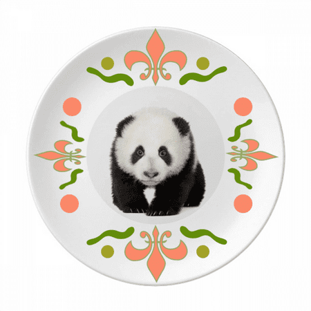 

Panda Baby Walk Eyes Art Deco Fashion Flower Ceramics Plate Tableware Dinner Dish