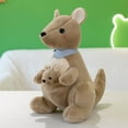 thumbnail image 2 of Mother and Child Kangaroo Stuffed Animals Cute Toys Birthday Gifts for Kids 15.7 Inch Brown, 2 of 4