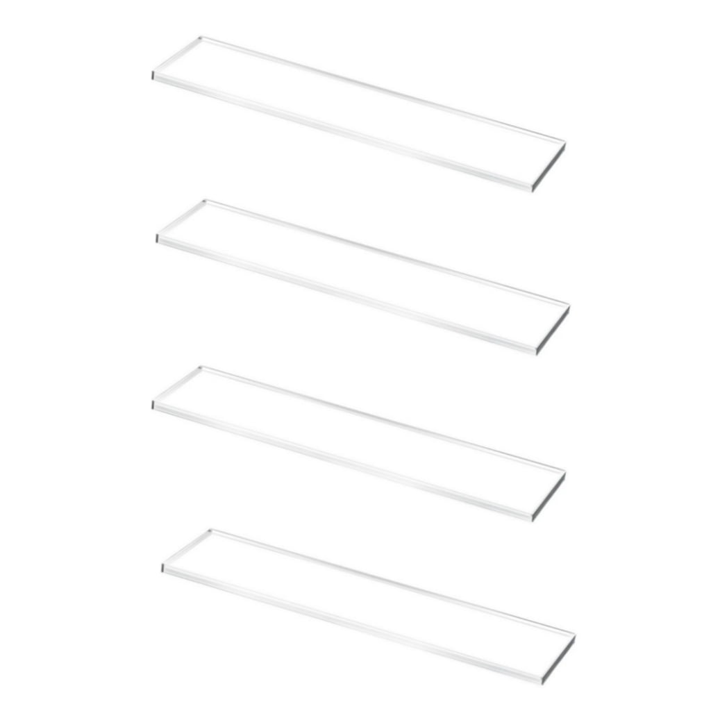 Clear Replacement Shelves 13x3 Inches Bathroom Organizers Wall Cabinet Storage