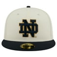 thumbnail image 2 of Men's New Era Cream Notre Dame Fighting Irish Chrome 59FIFTY Fitted Hat, 2 of 5