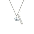 thumbnail image 2 of Delight Jewelry Silvertone Little Bird Initial - K - Silvertone Believe Faith Prayer Hope Bar Charm Necklace, 23", 2 of 4