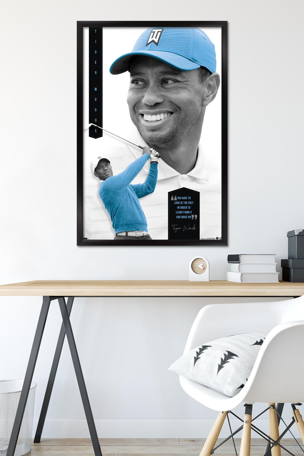 Tiger Woods - Learn From It Wall Poster, 22.375" x 34" Framed
