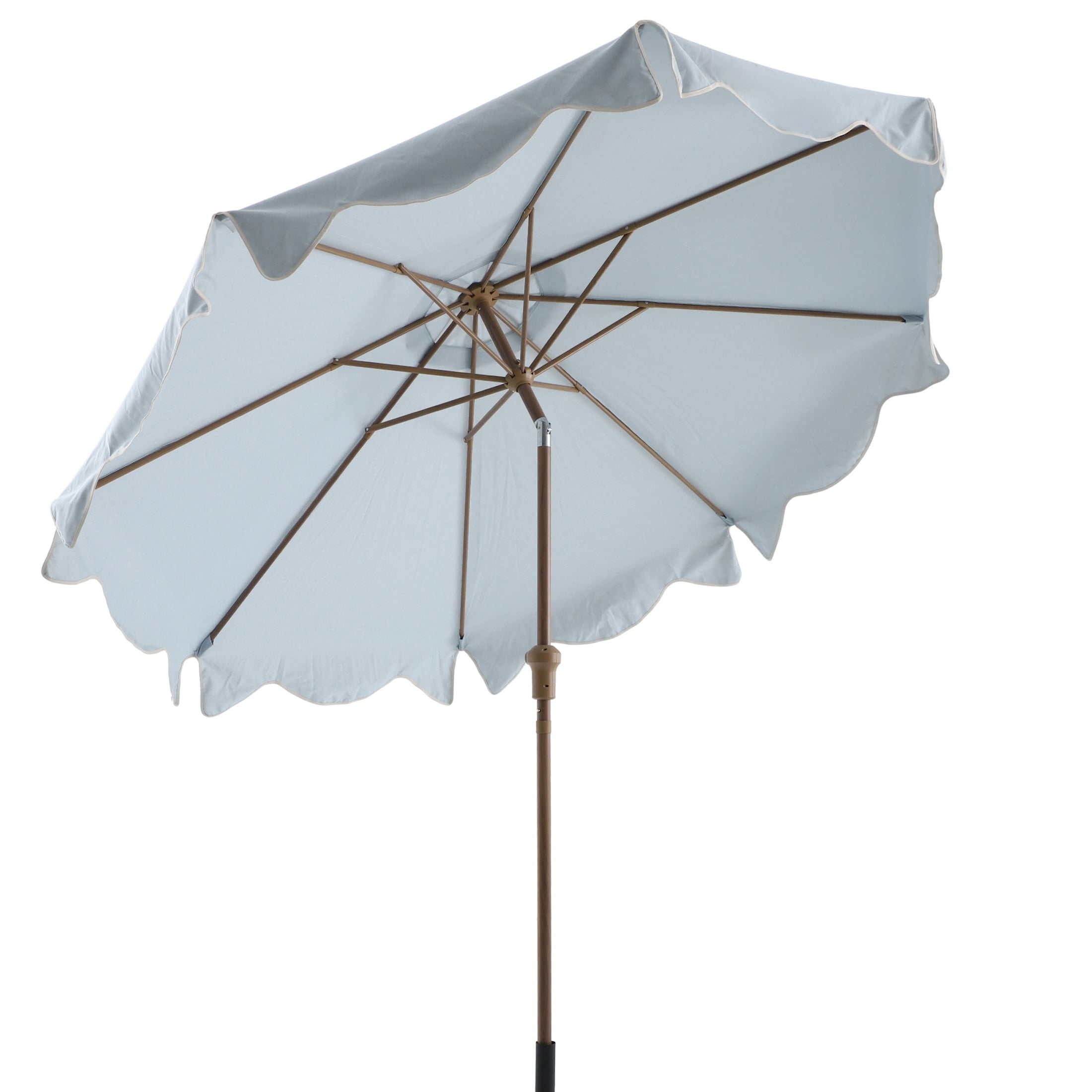My Texas House 9ft Round Market Patio Umbrella, Blue