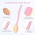 thumbnail image 3 of Rewera 2pcs Long Handle Bath Brush Soft Hair Massage Bath Brush Various Colors, 3 of 5