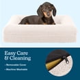 thumbnail image 2 of PETMAKER Dog Bed with Bolster, Nonslip Bottom, and Washable Cover (Cream), 2 of 6