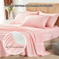 thumbnail image 4 of Davulos King Comforter Set 7 Piece Bed in a Bag ,Grid Pinch Pleat Comforter with Sheet Set ,Pink Bedding Set for All Season Lightweight Fluffy Bed Set, 4 of 8