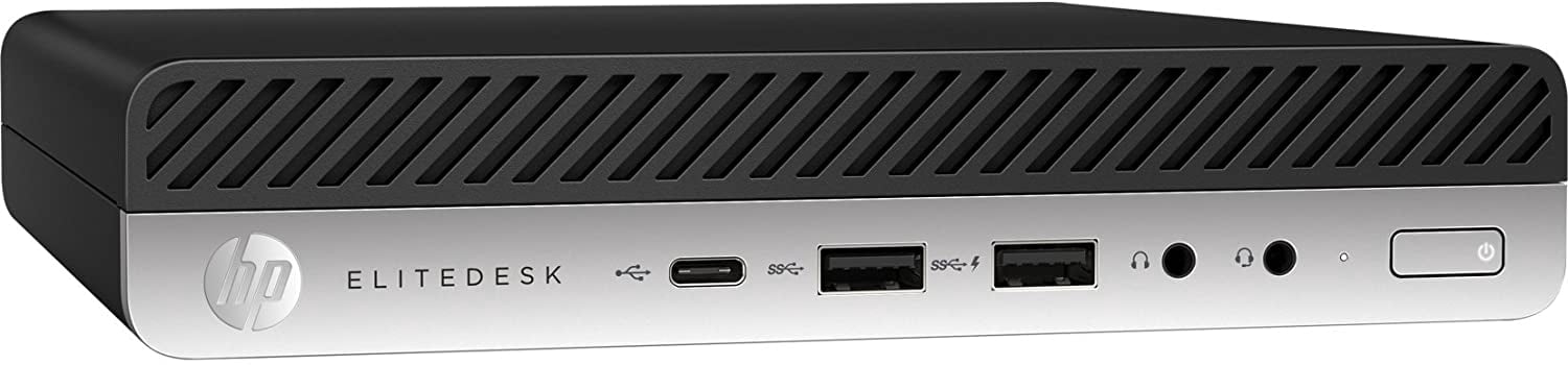 Pre-Owned HP EliteDesk 800G3 Mini-Computer, Tiny Desktop PC, Intel Powered Quad-Core i5 Processor, 8GB DDR4 RAM, 250GB Solid State (SSD) w/ RGB Bundle + NEW 24” LCD Monitor, Windows 10 Pro