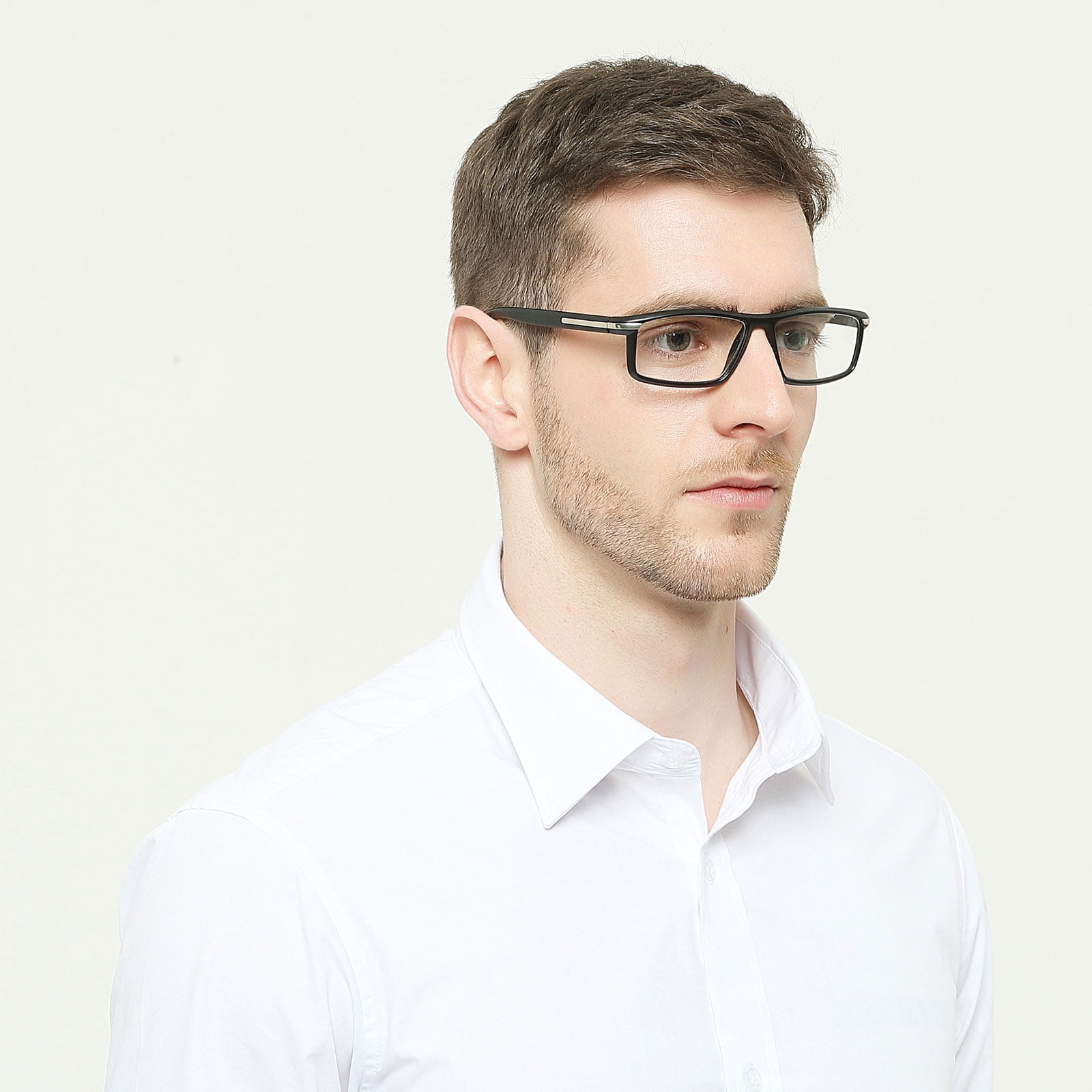 3 Pairs of Black Red Resin Classic Reading Glasses 4.00, Plastic Rectangle Sport Business Readers 4.00 for Men