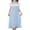 Blue, variant on Little Girl's Pajama Dress Nightgowns Lace Crew Neck Long Sleepwear Nightdress Cute Soft Nightie